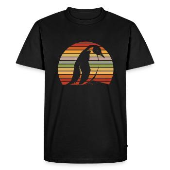 Penguin Kawaii Penguin Cute - Men's Premium Organic T-Shirt - black - Front - Nico (187cm)