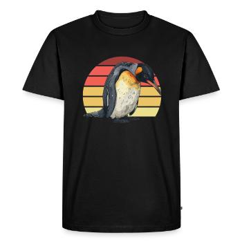 Pingouin Kawaii Pingouin mignon - T-shirt Premium bio Homme - noir - Devant - Nico (187cm)