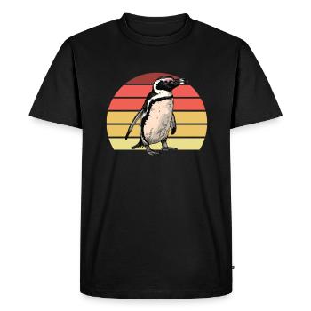 Pingouin Kawaii Pingouin mignon - T-shirt Premium bio Homme - noir - Devant - Nico (187cm)