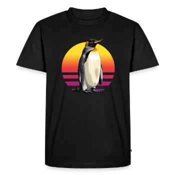 Penguin Kawaii Penguin Cute - Men's Premium Organic T-Shirt - black - Front - Nico (187cm)