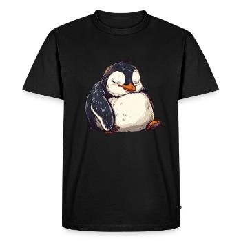 Penguin Kawaii Penguin Cute - Men's Premium Organic T-Shirt - black - Front - Nico (187cm)