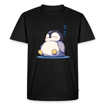 Penguin Kawaii Penguin Cute - Men's Premium Organic T-Shirt - black - Front - Nico (187cm)