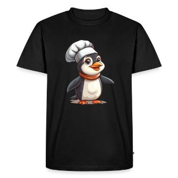 Penguin Kawaii Penguin Cute - Men's Premium Organic T-Shirt - black - Front - Nico (187cm)