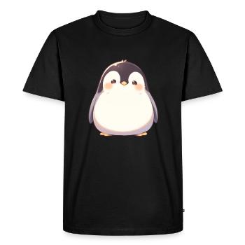 Penguin Kawaii Penguin Cute - Men's Premium Organic T-Shirt - black - Front - Nico (187cm)