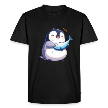 Pingouin Kawaii Pingouin Mignon - T-shirt Premium bio Homme - noir - Devant - Nico (187cm)