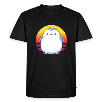 Penguin Kawaii Penguin Cute - Men's Premium Organic T-Shirt - black - Front - Nico (187cm)