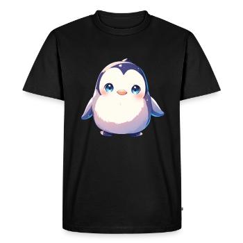 Pingouin Kawaii Pingouin mignon - T-shirt Premium bio Homme - noir - Devant - Nico (187cm)