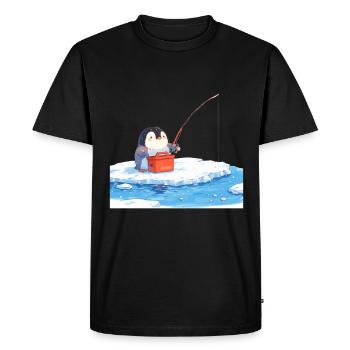 Pingouin Kawaii Pingouin mignon - T-shirt Premium bio Homme - noir - Devant - Nico (187cm)