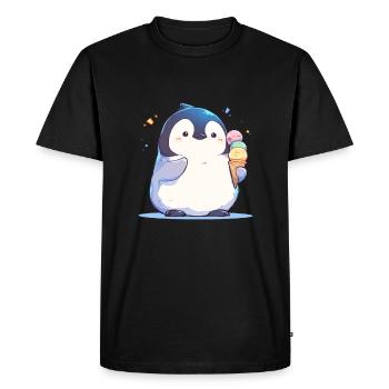 Pingouin Glace Kawaii Pingouin Mignon - T-shirt Premium bio Homme - noir - Devant - Nico (187cm)