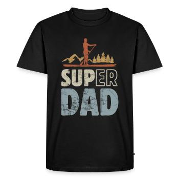 Super Dad - SUP Stand up paddling - Men's Premium Organic T-Shirt - black - Front - Nico (187cm)