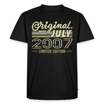 July 2007 Original Birthday Gift 2007 - Men's Premium Organic T-Shirt - black - Front - Nico (187cm)
