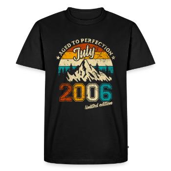 Cadeau d’anniversaire en édition limitée juillet 2006 - T-shirt Premium bio Homme - noir - Devant - Nico (187cm)