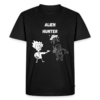 Alien Hunter 2.0 - Men's Premium Organic T-Shirt - black - Front - Nico (187cm)