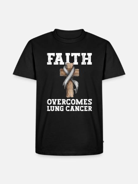Lung Cancer Awareness Month White Ribbon - Men's Premium Organic T-Shirt - black