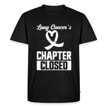 Cancer du poumon Sensibilisation gratuite au cancer du poumon - T-shirt Premium bio Homme - noir - Devant - Nico (187cm)