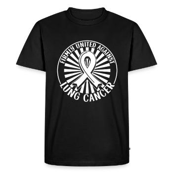 Guerrier du cancer du poumon Sensibilisation au cancer du poumon - T-shirt Premium bio Homme - noir - Devant - Nico (187cm)