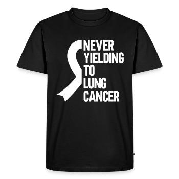 Guerrier du cancer du poumon Sensibilisation au cancer du poumon - T-shirt Premium bio Homme - noir - Devant - Nico (187cm)