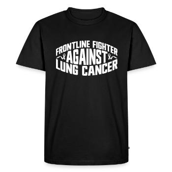 Guerrier du cancer du poumon Sensibilisation au cancer du poumon - T-shirt Premium bio Homme - noir - Devant - Nico (187cm)