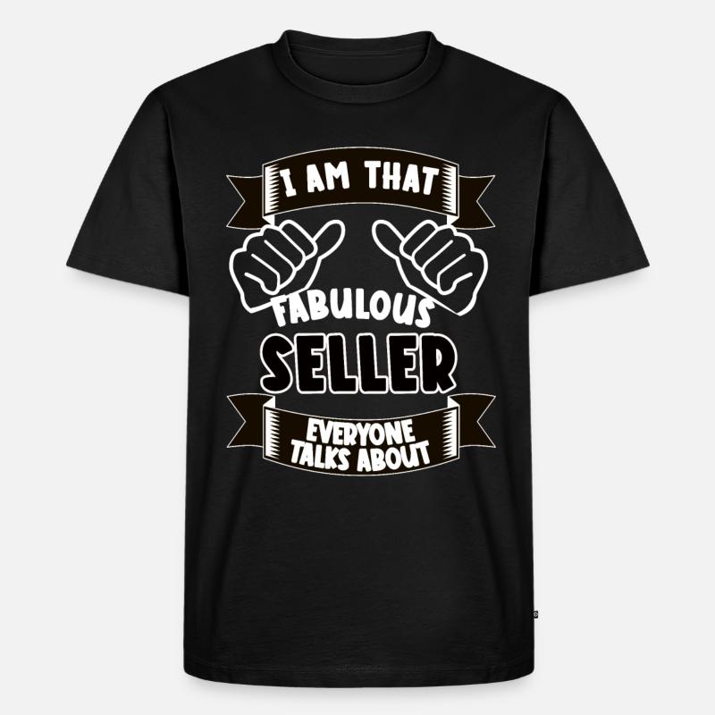 Verkäufer Lustiger Spruch Geschenkidee - Männer Premium Bio T-Shirt - Schwarz