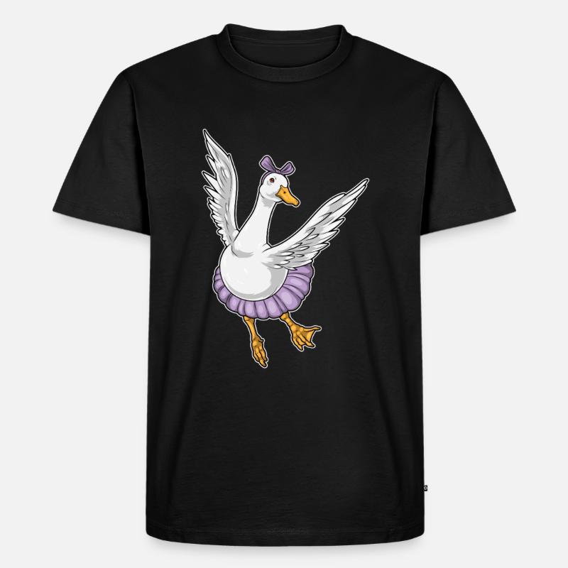 Canard Ballerine Ballet Danse - T-shirt Premium bio Homme - noir