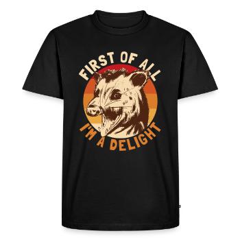 First of all, I'm a delight-opossum, I'm a - Men's Premium Organic T-Shirt - black - Front - Nico (187cm)
