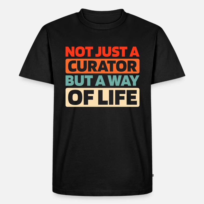 Kurator - Männer Premium Bio T-Shirt - Schwarz
