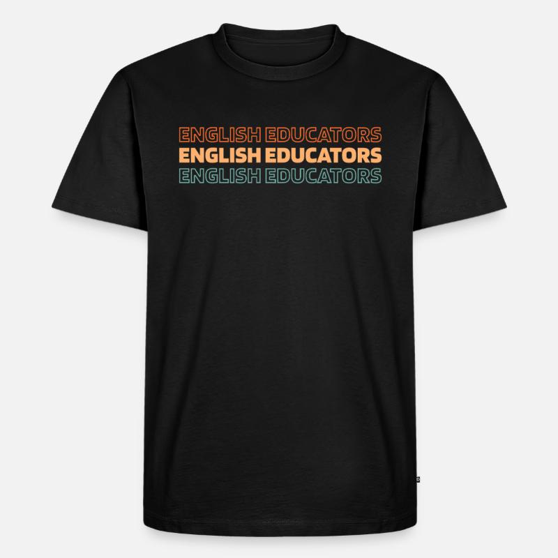 Englischlehrer Englisch Lehrer Team - Männer Premium Bio T-Shirt - Schwarz