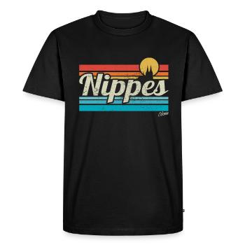 Nippes Veedel Cologne Quartier Rétro Vintage Surfeurs - T-shirt Premium bio Homme - noir - Devant - Nico (187cm)