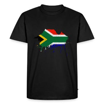 Cape Town Skyline South Africa Flag Flag Cape Town - Men's Premium Organic T-Shirt - black - Front - Nico (187cm)