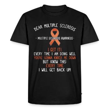 Multiple Sclerosis MS Awareness Day - Men's Premium Organic T-Shirt - black - Front - Nico (187cm)