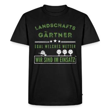 Galabauer Landschaftsgärtner Garten Spruch - Männer Premium Bio T-Shirt - Schwarz - Vorne - Nico (187cm)