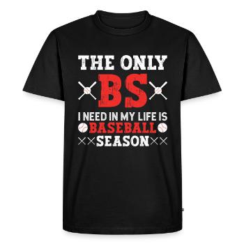 Baseball Baseball Ami Joueur de baseball - T-shirt Premium bio Homme - noir - Devant - Nico (187cm)