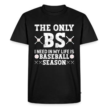 Baseball Baseball Ami Joueur de baseball - T-shirt Premium bio Homme - noir - Devant - Nico (187cm)