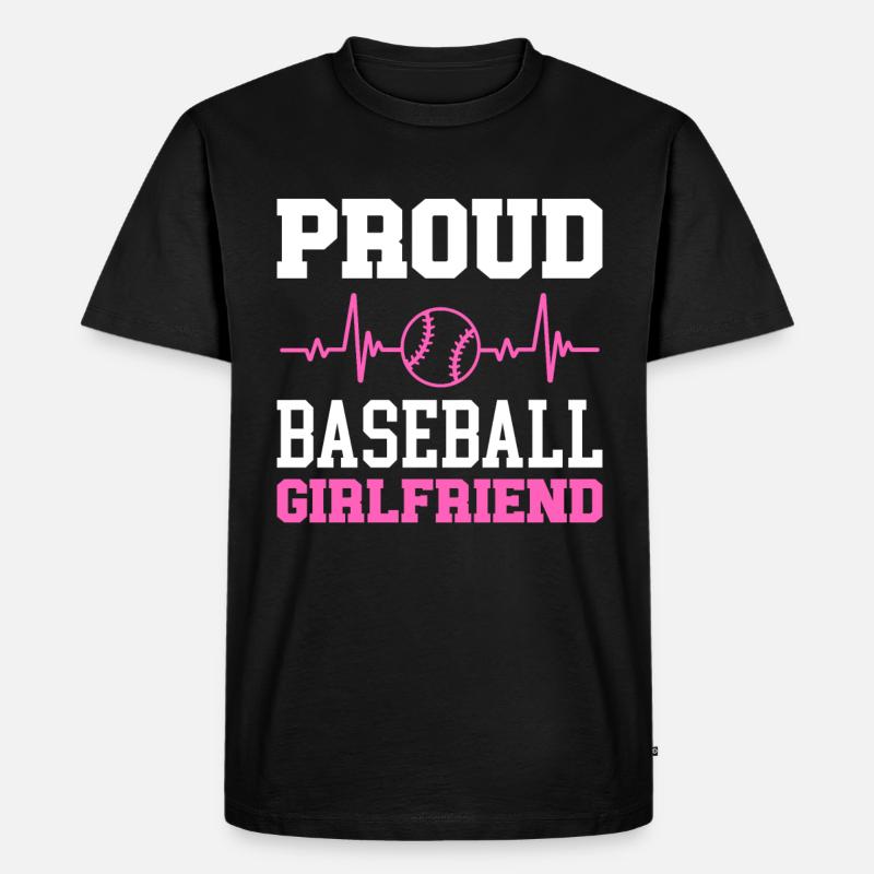 Baseball - Männer Premium Bio T-Shirt - Schwarz