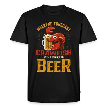 Cuisine cajun et écrevisse homard - T-shirt Premium bio Homme - noir - Devant - Nico (187cm)