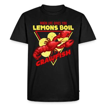 Cuisine cajun et écrevisse homard - T-shirt Premium bio Homme - noir - Devant - Nico (187cm)