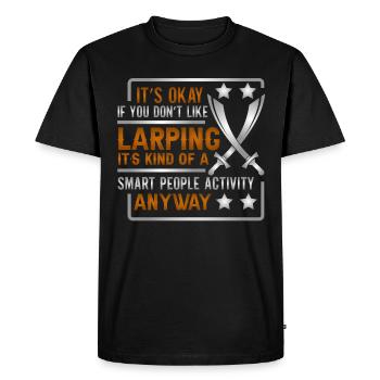 Larp Larper Larping Live Action Role-playing Game - Men's Premium Organic T-Shirt - black - Front - Nico (187cm)