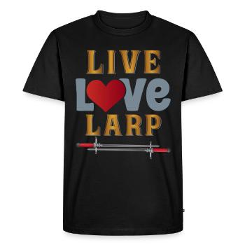 Larp Larper Larping Live Action Role-playing Game - Men's Premium Organic T-Shirt - black - Front - Nico (187cm)