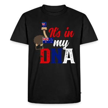 Culture néo-zélandaise Kiwi Oiseau Drapeau de Nouvelle-Zélande - T-shirt Premium bio Homme - noir - Devant - Nico (187cm)