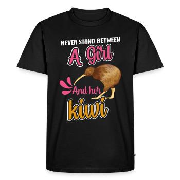 Culture néo-zélandaise Kiwi Oiseau Drapeau de Nouvelle-Zélande - T-shirt Premium bio Homme - noir - Devant - Nico (187cm)