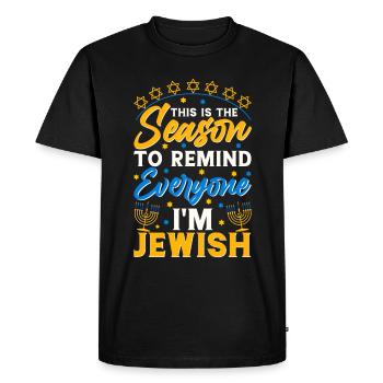 Hanukkah Hanukkah Dreidel Festival juif - T-shirt Premium bio Homme - noir - Devant - Nico (187cm)
