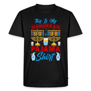 Hanukkah Hanukkah Dreidel Festival juif - T-shirt Premium bio Homme - noir - Devant - Nico (187cm)