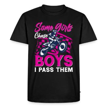 Motocross Filles Motocross Tout-terrain Dirt Bike - T-shirt Premium bio Homme - noir - Devant - Nico (187cm)