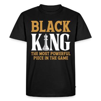 Échiquier Échiquier Mois de l’histoire des Noirs - T-shirt Premium bio Homme - noir - Devant - Nico (187cm)