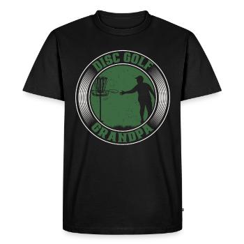 Frisbee - Men's Premium Organic T-Shirt - black - Front - Nico (187cm)