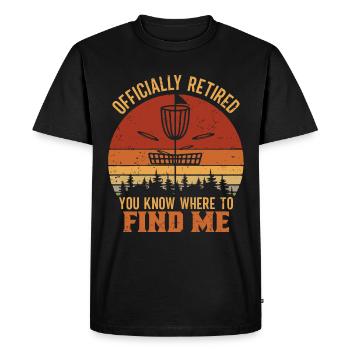 Freestyle Frisbee Disc Golf Frisbee Competition - Men's Premium Organic T-Shirt - black - Front - Nico (187cm)