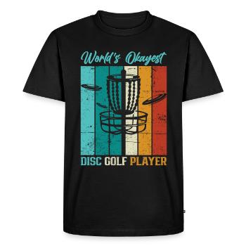 Frisbee Player Disc Golf Frisbee Competition - Men's Premium Organic T-Shirt - black - Front - Nico (187cm)