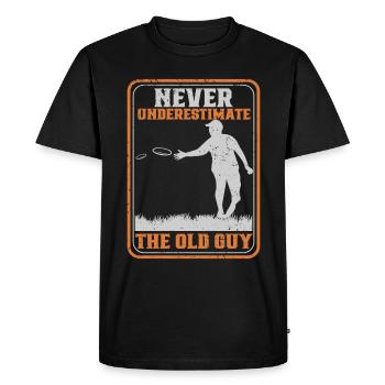 Freestyle Frisbee Disc Golf Frisbee Competition - Men's Premium Organic T-Shirt - black - Front - Nico (187cm)
