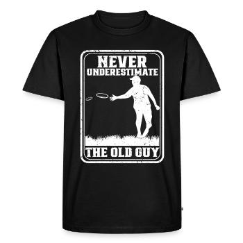 Frisbee Player - Men's Premium Organic T-Shirt - black - Front - Nico (187cm)