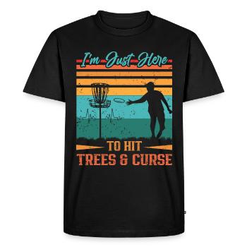 Frisbee Player Disc Golf Frisbee Competition - Men's Premium Organic T-Shirt - black - Front - Nico (187cm)